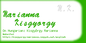 marianna kisgyorgy business card