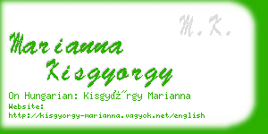 marianna kisgyorgy business card